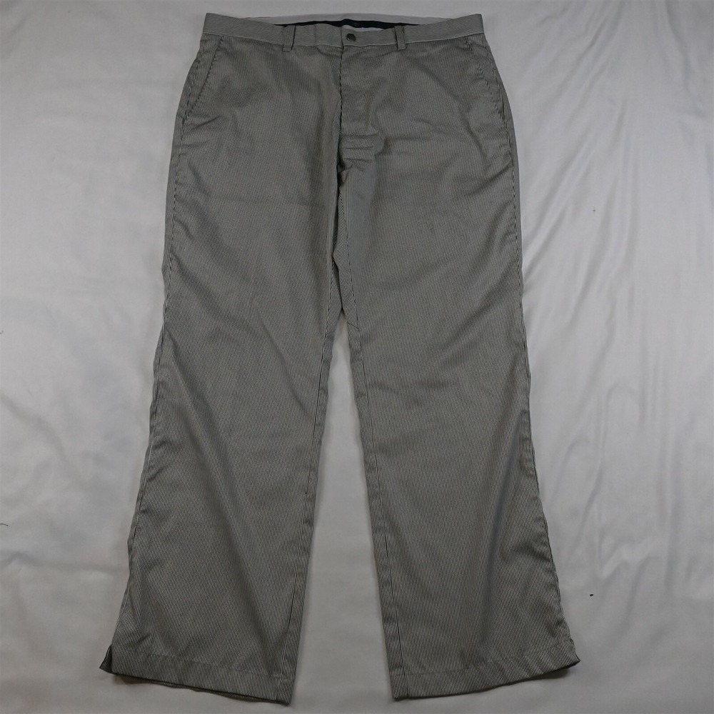 Callaway 34 x 30 Gray Stripe Wicking Tech Straight Dress Pants